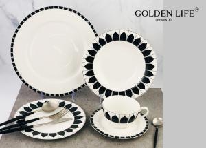 Quality 20-Piece Kitchen Dinnerware Set, Plates, Dishes, Bowls, Service for 4, Modern Elegance wholesale