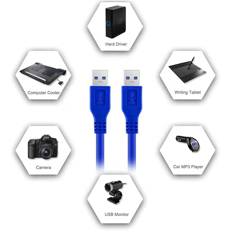 Super Speed 5Gbps Male to Male USB 3.0 Extension Cable