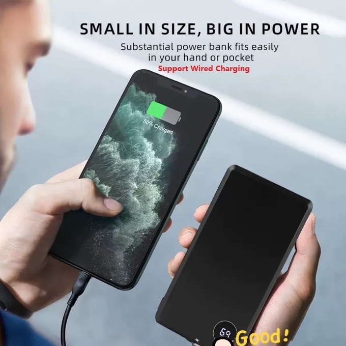 Customized Sublimation Printing Magnetic Wireless Power Bank Portable