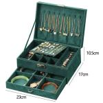 Customizable Multi-Layer Jewelry Box for Necklace and Watch Storage 23*17*8.5cm