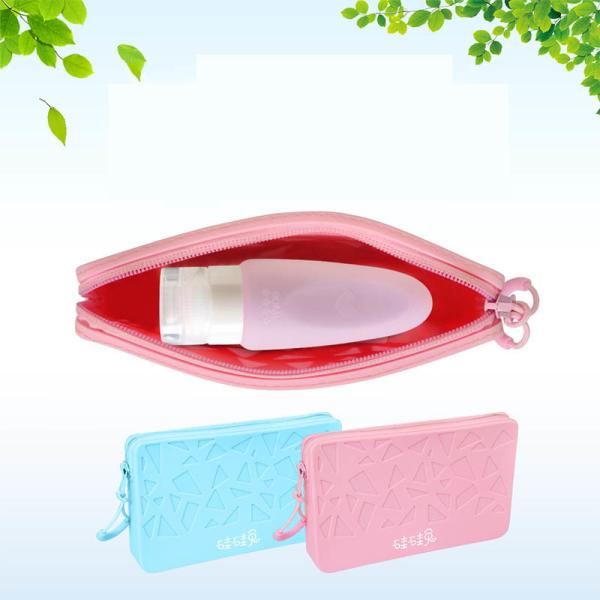 Large Capacity Square Silicone Cosmetic Organiser Travel Portable Storage Bag