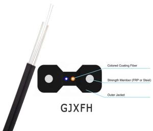 Quality FTTH Outdoor 1/2/4/8/12 Cores G652D/G657A1/2 Single Mode GJXFHA Bow-type Drop Cable wholesale