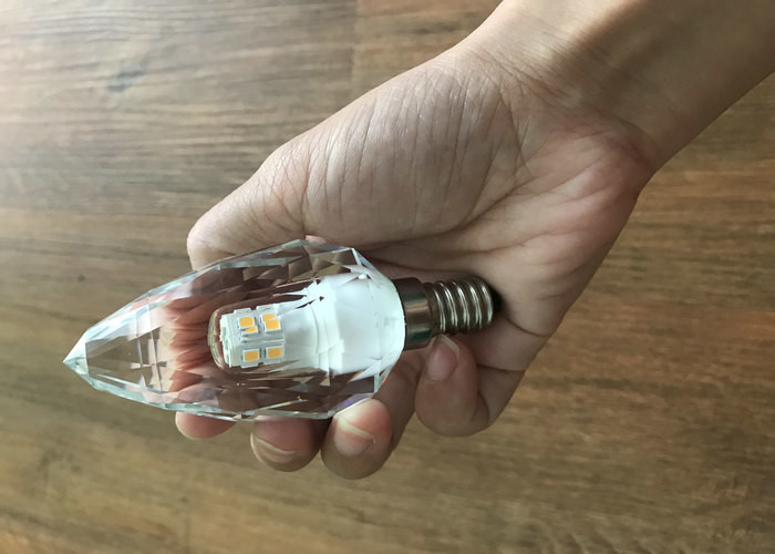 C35 450lm Crystal Led Candle 4.3w Uniform Light Spot For Decorative Lighting