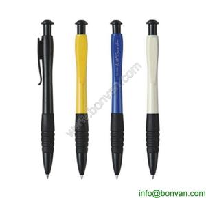 Quality plastic ball pen,click promotional pen,rubber plastic ballpoint pen wholesale