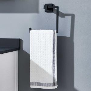 Quality Matte Black Wall Mount Towel Ring Paper Roll Bathroom Tissue Holder wholesale
