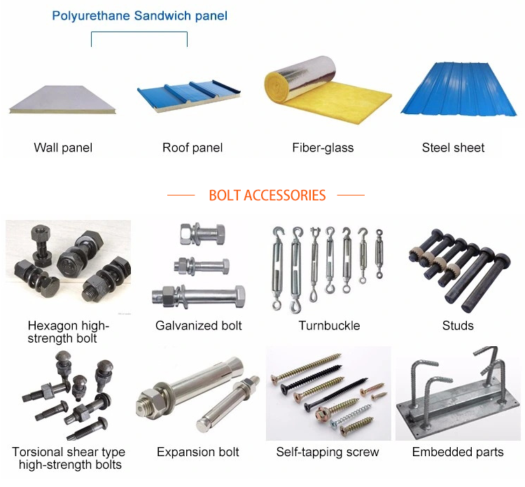 Insulation Sandwich Panel Roofing Gas Station Canopy Steel Structure for Your Success