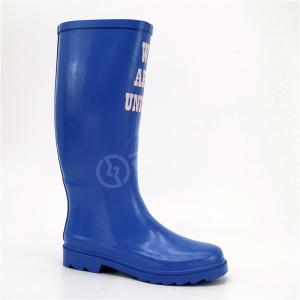 Quality EU 35 Wetland Waterproof Rubber Rain Boots With Solid Color wholesale