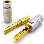 Practical Copper Nakamichi Speaker Plugs , Male Nakamichi Banana Connectors