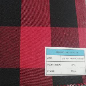 Quality 100 Cotton FRC Woven Plaid Fabric Fire Resistance Yarn Dyed 255gsm wholesale