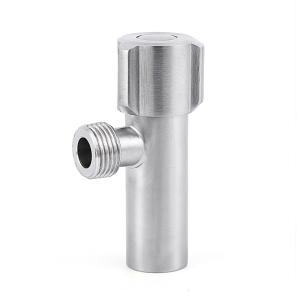 Quality NPT Thread Household Fixtures SS304 Brushed Angle Valve Quarter Turn wholesale