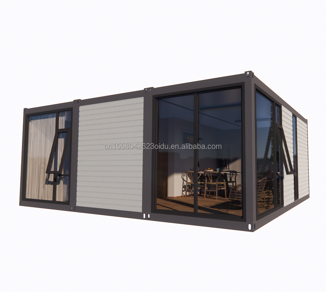 Galvanized Steel Bending 180g 20ft 40ft Detachable Prefabricated Flat Pack Container Home House With 2 Bedrooms for Hotel