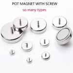 Round Ring Disc Rubber Coated Pot Rare Earth Fishing Magnets Permanent Neodymium