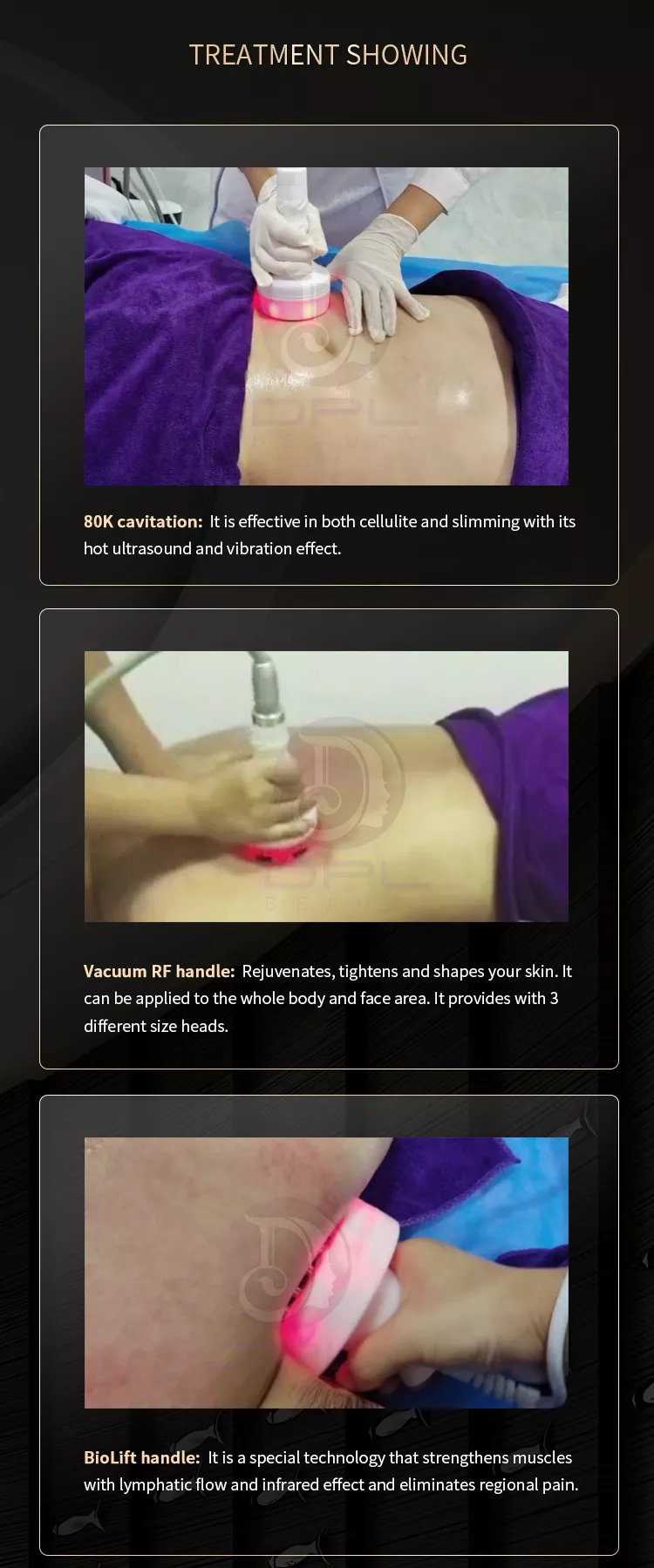 Professional Ultrasonic Cavitation Machine 80k Portable Radio Frequency Face Lift Device Body Slimming Massager