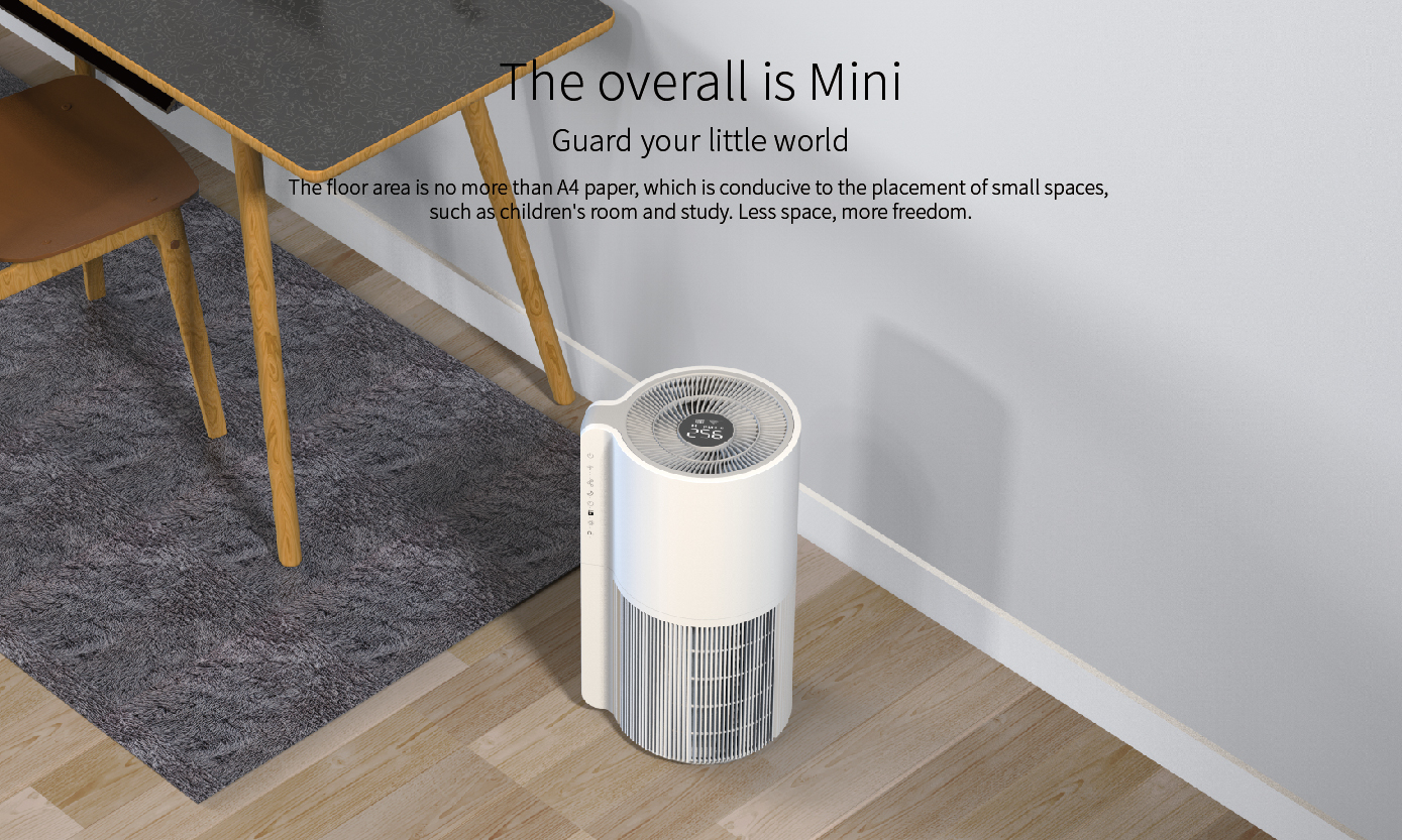 Homefish H12 HEPA Filter Mini Air Purifier Deep Sterilization 326m3/H