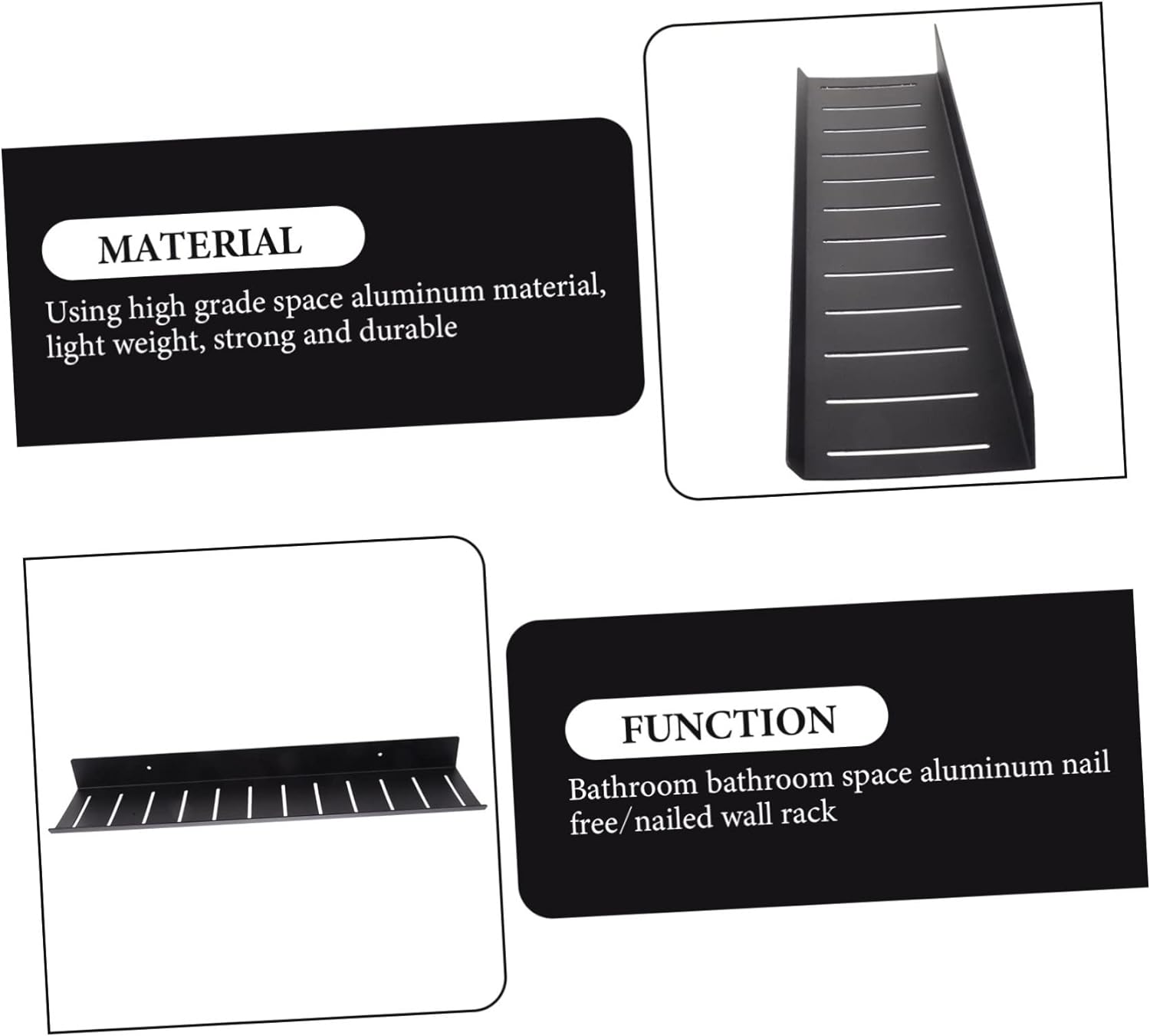 ISO9001 Rohs CE 16949 Metal Wall Mount Shelves for Bathroom Wall Storage Organization