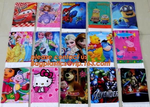 disposable plastic tablecover 108*180cm tablecloth/map for kids happy birthday