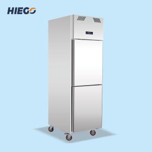 Quality 210W 500L Double Doors Upright Freezer Commercial Refrigeration Equipment wholesale