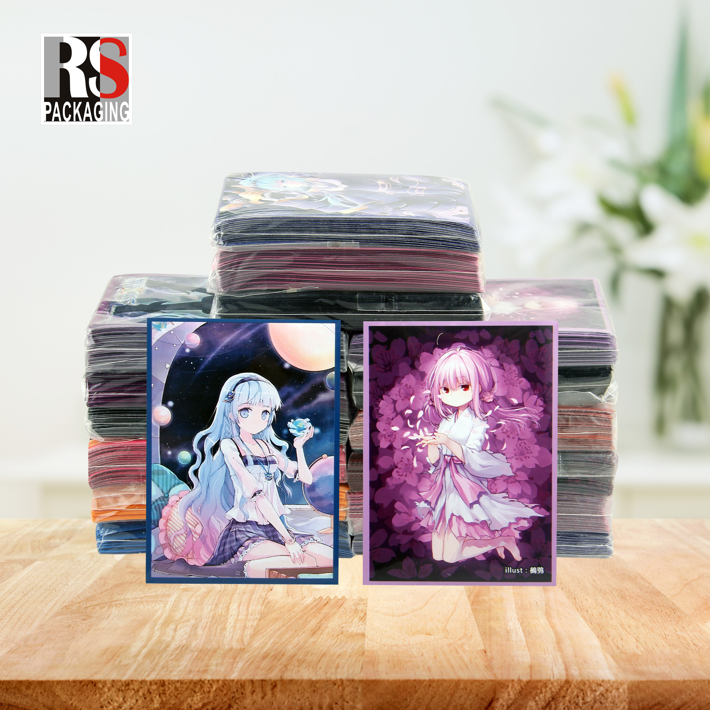 Holographic Plastic Card Protector Sleeves Custom Waterproof Shockproof Dustproof