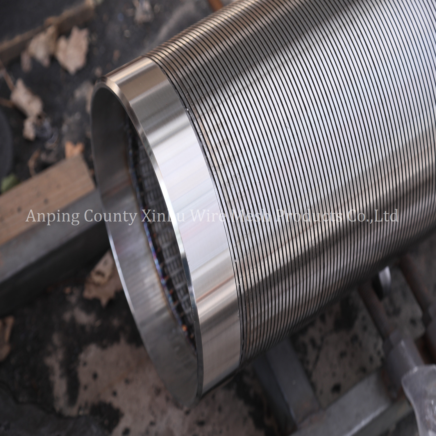 14" Water Well Screen Pipe with 2x3mm Q25 Support Wire and 300 PSI Collaspe Pressure