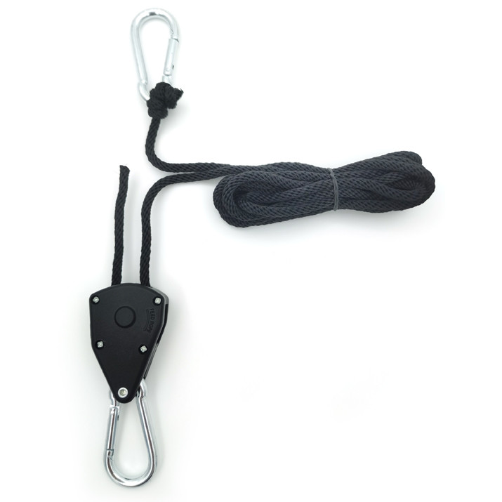 Horticulture Pair Of 1/8" Adjustable Grow Light Rope Hanger W/ Improved Metal Or Plastic Internal Gears