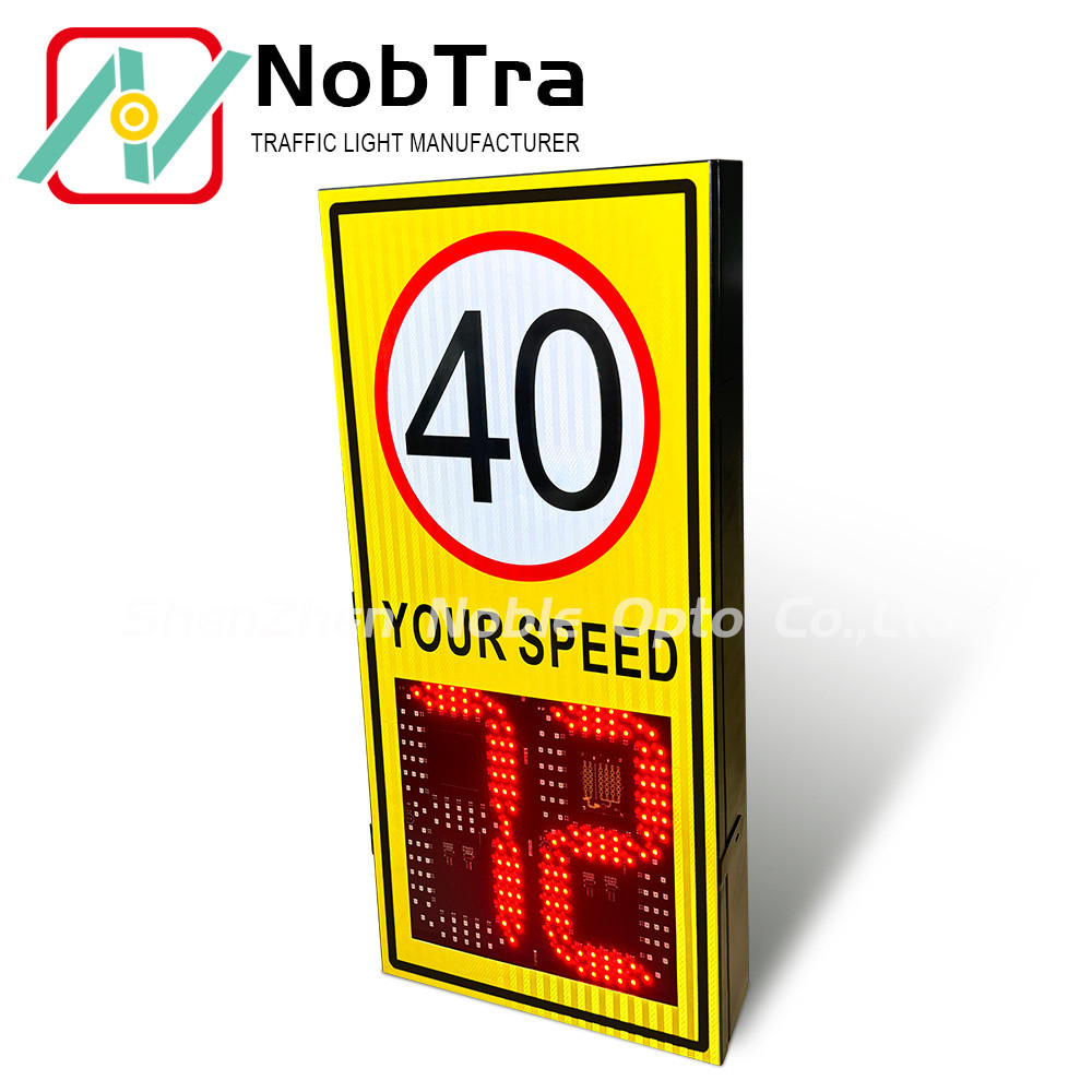 3 Digit Speed Limit Signs Speed Measurement Range 1KM/H-250KM/H Ideal for 2.5-4 Meters Installation and Speed Control