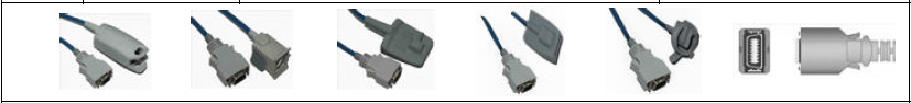 Soft Rubber Reusable Finger Clip Spo2 Sensor With DB9 9Pin / SK 14Pin Connector