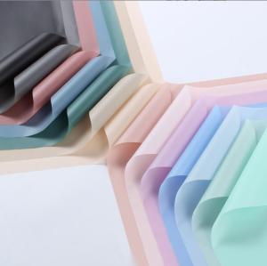 China Soft light matte paper, flower wrapping paper, semi-transparent waterproof, solid color Korean plain paper, matte paper, Mother's Day factory wholesale on sale