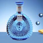 Blue Golden Electroplating Luxury Spirits Bottle Vacumm Coating 1L Liquor