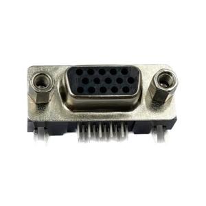 Quality VGA HD15 Female D-SUB Connectors Slim 3 Rows For PCB 90 Degree 1.0AMP wholesale