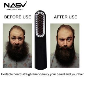 Quality Multifunctional Electric Hair Straightening CombIron 2 In 1 USB Rechargeable For Men Women wholesale