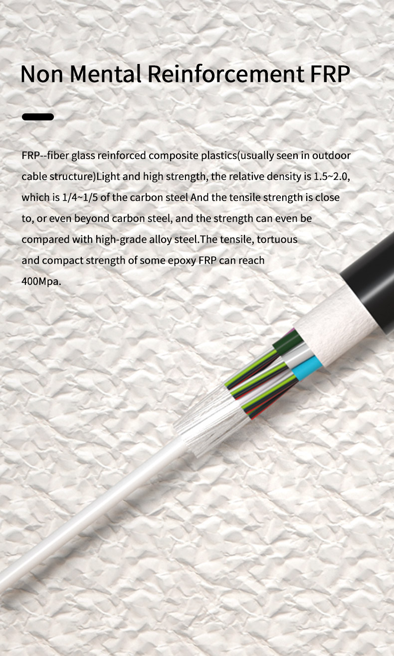 Fiber Optic Cable for Telecom Communication 2-288 Cores Outdoor Non Metal G652D GYFTY