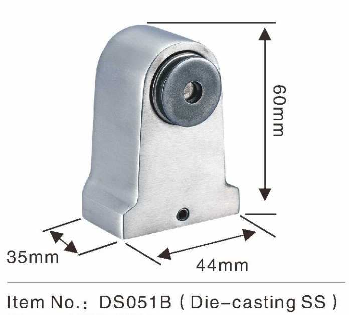 Zinc Alloy Interior Magnetic Door Stop Floor Mounted Magnetic Door Holder