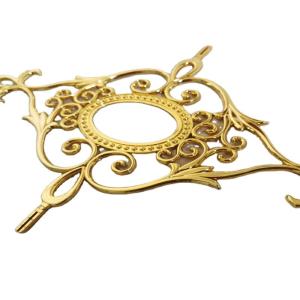 Quality 5*9 popular golden aluminum Georgian decorative bars flower for windows wholesale