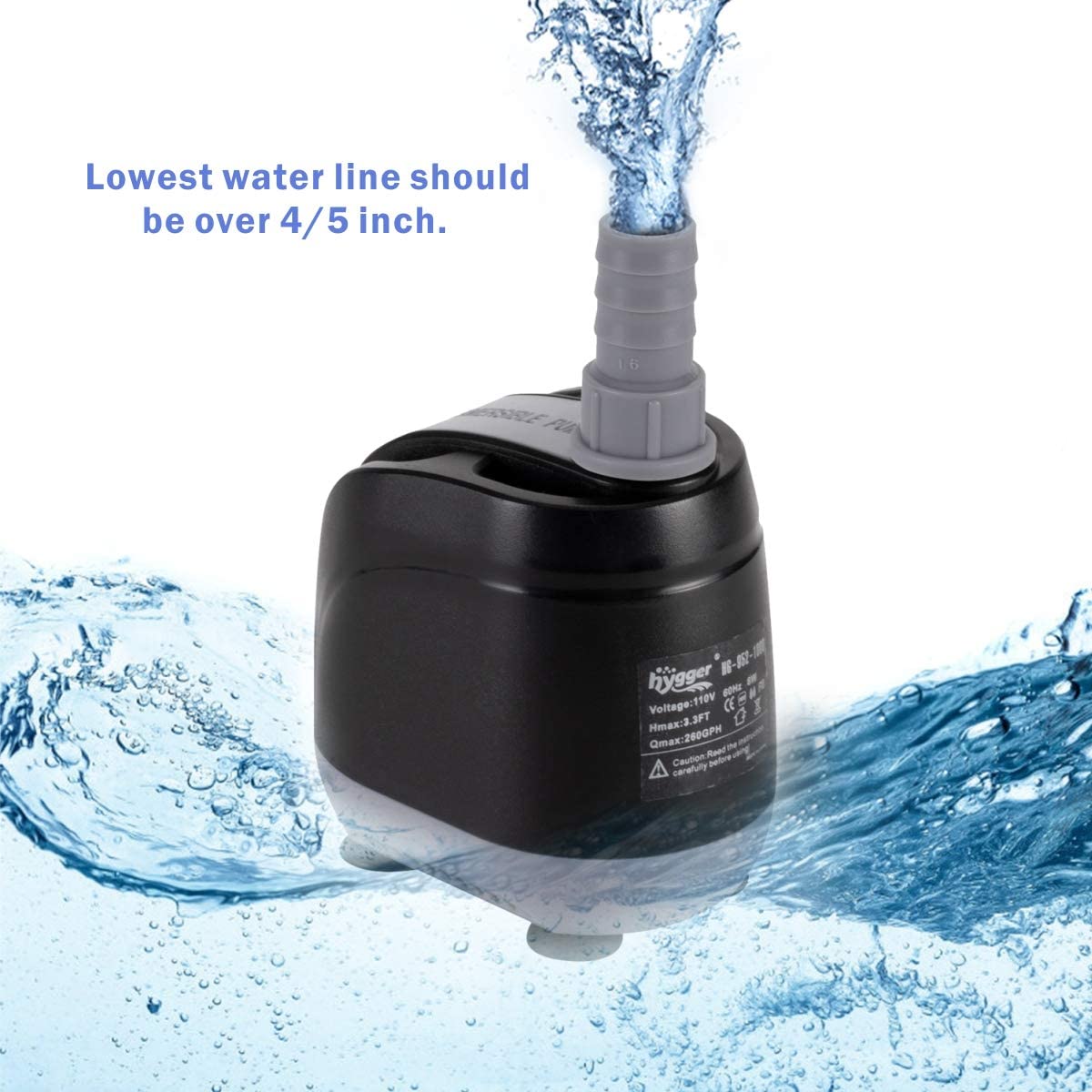 1180GPH Submersible Pump For Aquarium Water Change