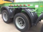 Container Sidelifter Trailer 3 Axle With XCMG 37 Tons Crane For Port Transportat