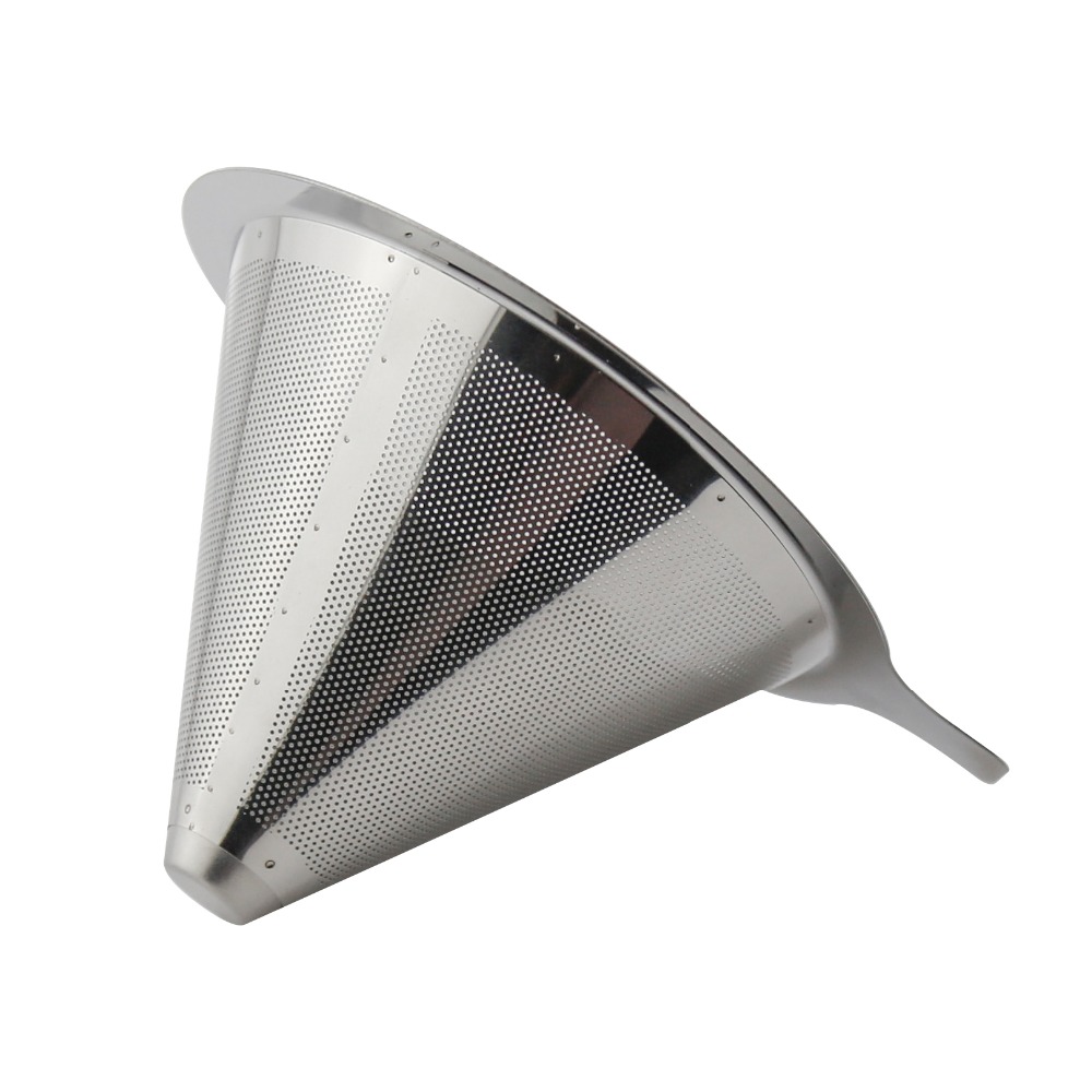 Sliver Reusable Pour Over Coffee Dripper With 1-2 Cups Customized Logo