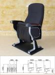 Black High Density Theatre Cinema Hall Chairs Adjustable Moistureproof