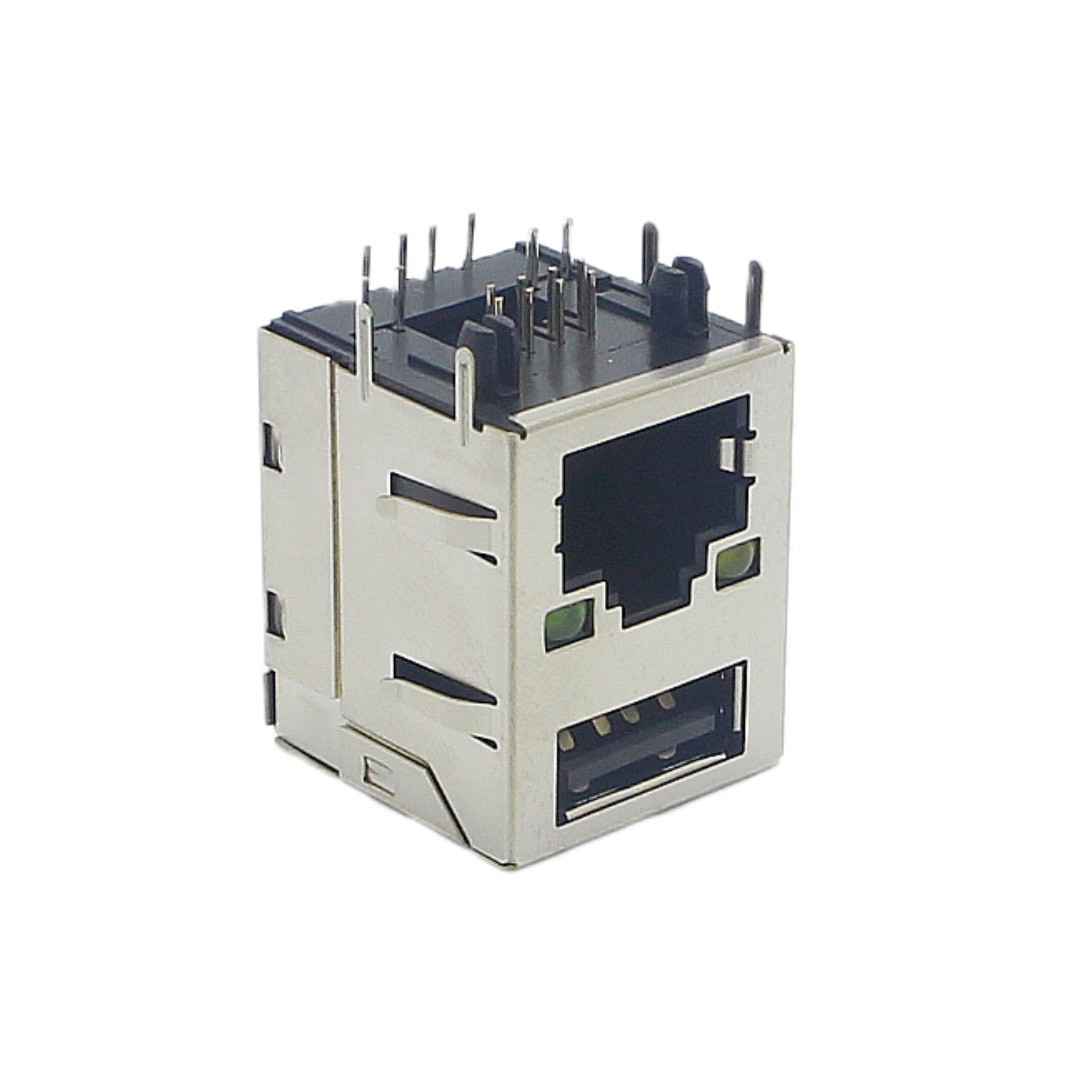 ODM PCB Gigabit RJ45 Female Connector Socket USB SMD Combo