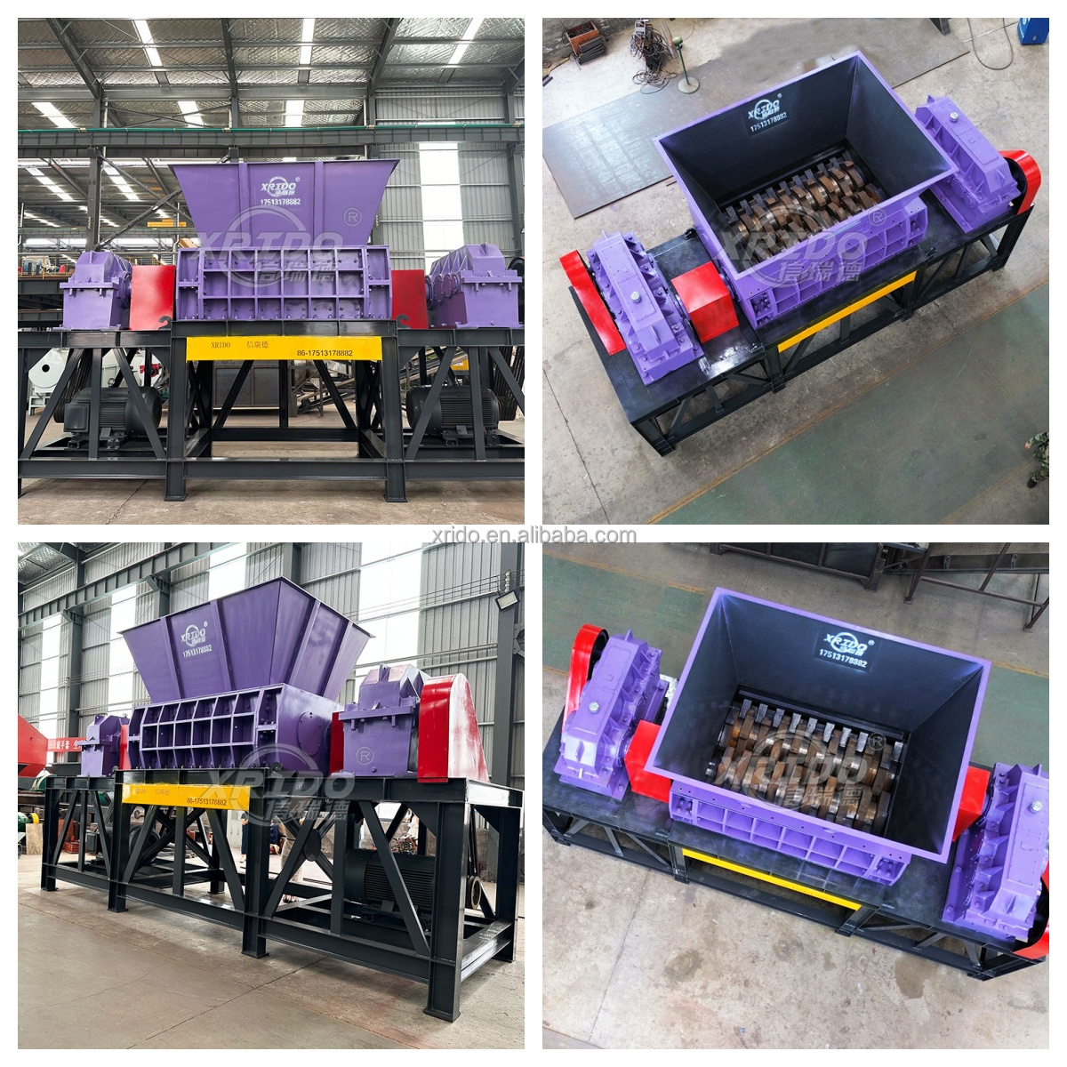 Stainless Steel Copper Metal Recycling Shredder Heavy Duty Metal Shredder Machine
