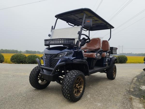 Black Four-Seater Electric Off-Road Golf Cart With Bucket Customizable Color And