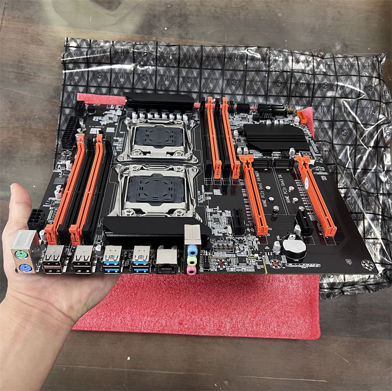 Customized X99 dual cpu gaming motherboard support dual xeon E5 LGA2011-3 cpu X99 motherboard 256GB dual-channel ddr4 with M.2