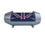 Velvet Aviator Engine Alumium Covered Sofa