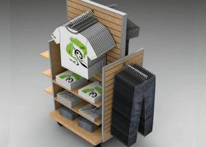 Quality Strong Flooring Slatwall Shelves Clothing Display Rack With Silver Aluminum Slot wholesale