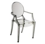 Polycarbonate Children'S Armchair Pink Kids Plastic Chair With Arm