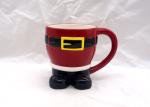 Novelty 3D Ceramic Mug Christmas Santa Pants Cute Hot Cocoa Mugs With Handle