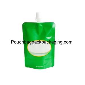 Quality 6oz stand up spout pouch with window for water, juice or milk wholesale