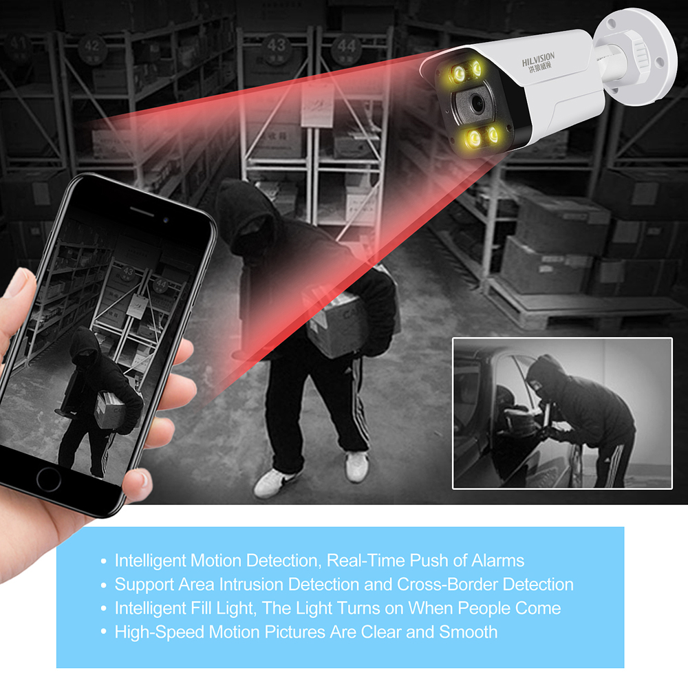 Double Light Source Full Color Light C2250TSQ-60S Security Network Camera for Outdoor