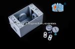 Die-cast Aluminum Weatherproof Boxes 3 Holes / 5 Holes Single Gang Outlet Boxes