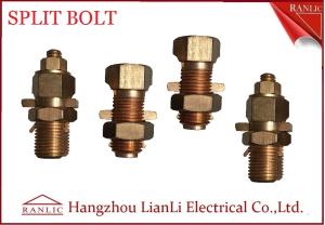 Quality High Strength Brass Electrical Wiring Accessories / Yellow Split Bolt Connectors wholesale
