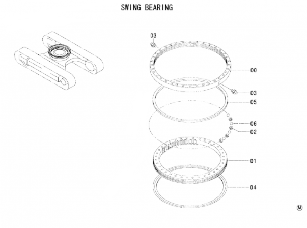 106Kg 9184497 Swing Bearing Excavator ZX120 Hitachi Slew Ring 1